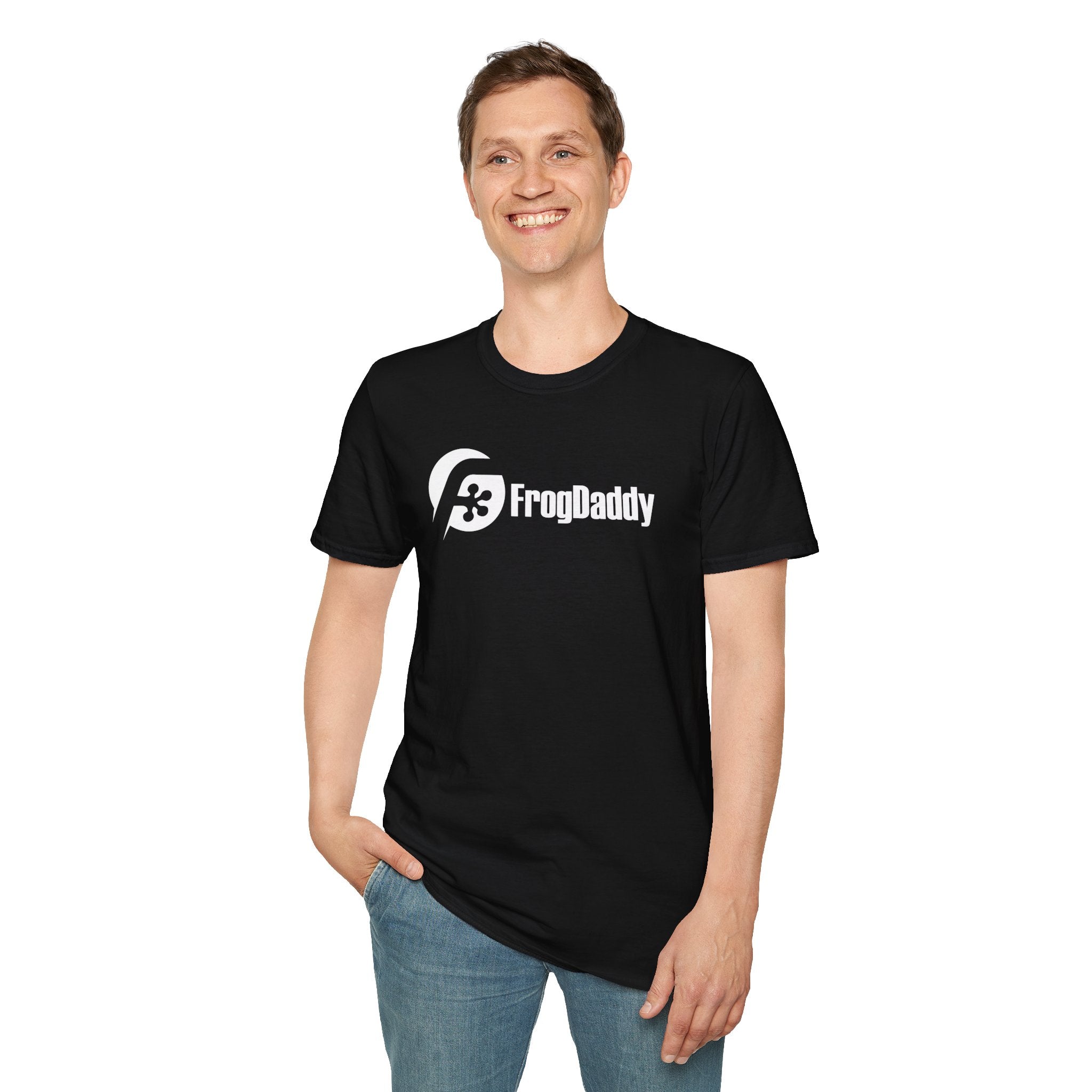 White Logo Unisex Softstyle T-Shirt image 13