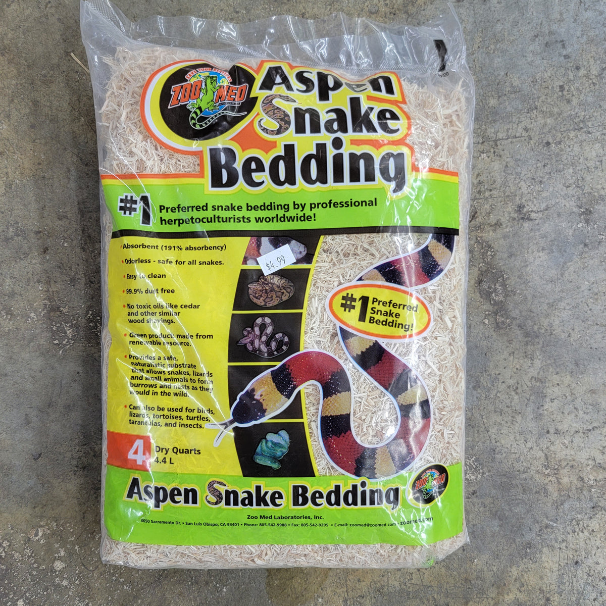 Zoo Med Aspen Snake Bedding – FrogDaddy