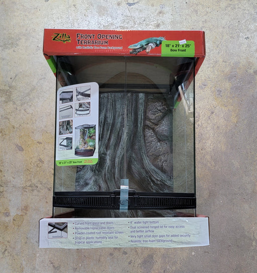 Zilla Terrarium (18x21x25 in) - Bow Front - STORE PICKUP ONLY
